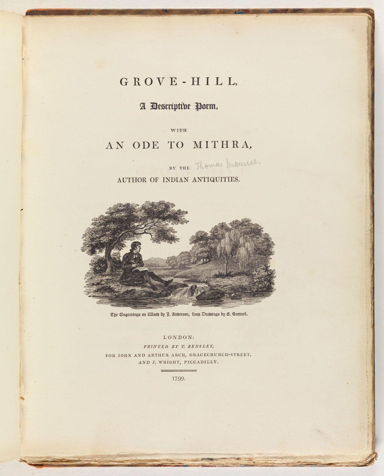 Title Page: Grove-Hill : a descriptive poem, with An ode to Mithra 