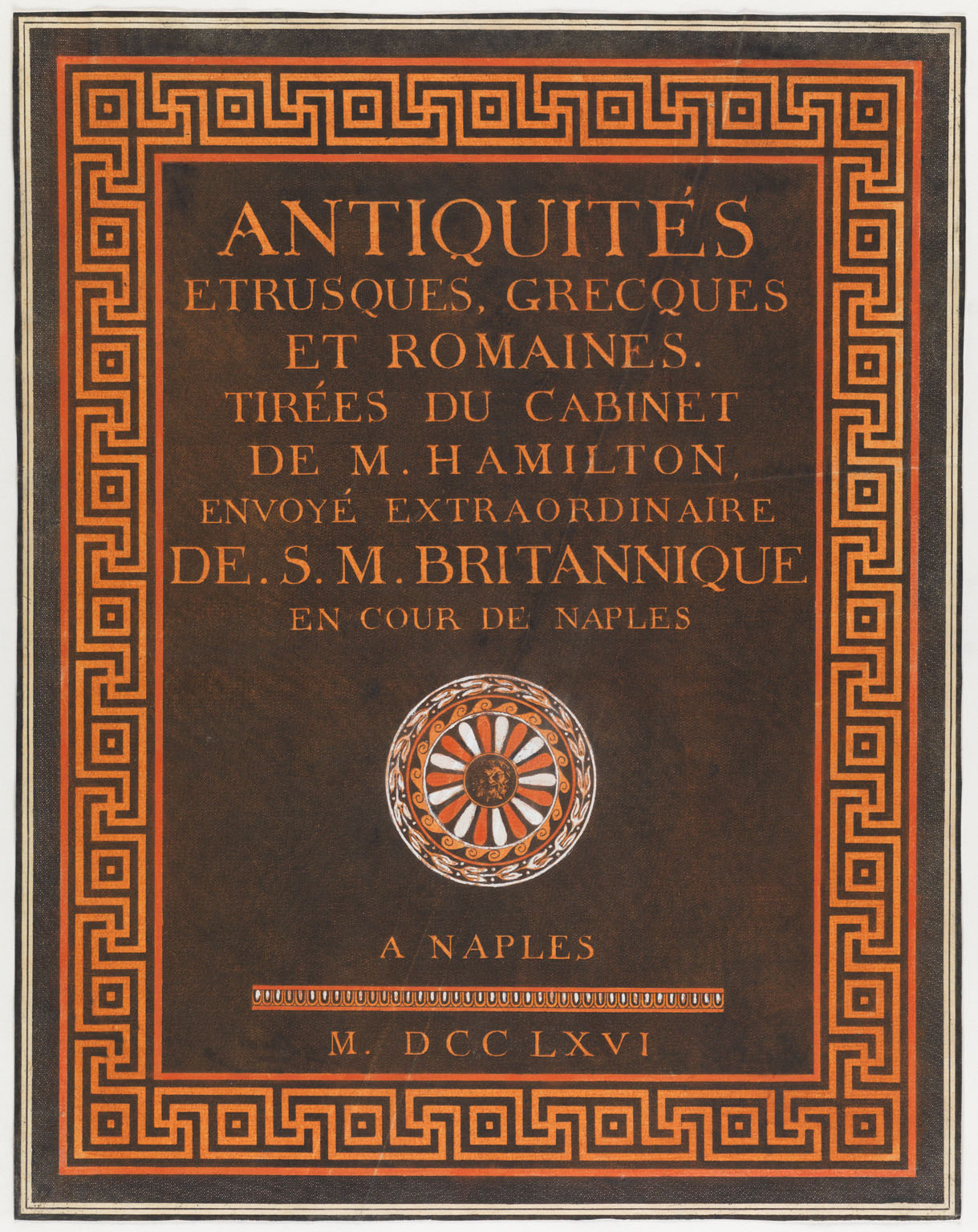 CLICK FOR LARGER IMAGE: Title page from Antiquités etrusques, grecques et romaines